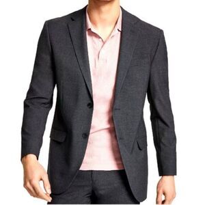 DKNY Duran Suit Jacket Men's Size 40S Charcoal Stretch Modern Fit Office NWT
